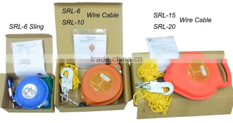 SRL-15 15m 12 kN Certified with SGS certification Cable Self Retracting Lifeline