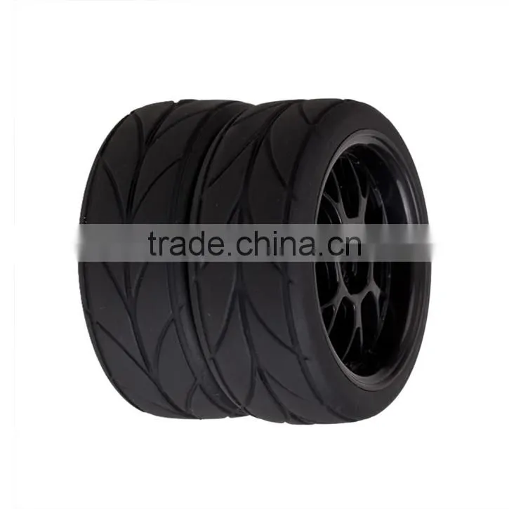 New Price of Car Tires Car Wheel 6111 1/10 ON ROAD RC CAR Wheel Rim & Tyre Black