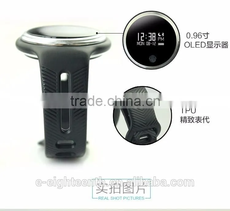 Made in China touch screen smart wristband E07 smart bracelet fitness wearable tracker bluetooth watch