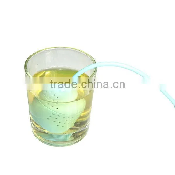 Hot selling promotional gift rose silicone tea bag strainer