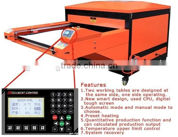 CE Approval automatic pneumatic/hydraulic heat press 100*120 on sale