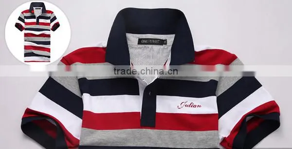 Men's engineering stripe polo shirt