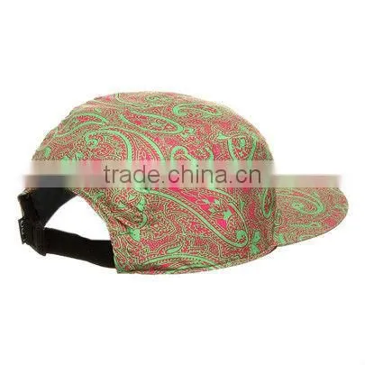 Floral custom 5 panel hat fashion custom 5 panel cap hat
