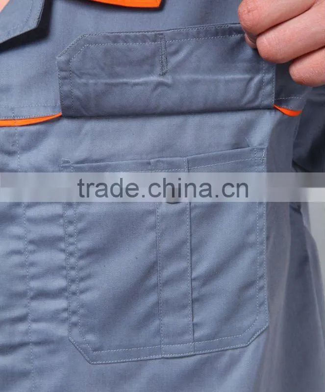 Men's Short Sleeve C/N Flame Retardant Oil Workers Wear /Industrial Summer Workwear