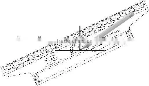 High quality single package plastic parallel rolling ruler with 30cm&12 inch for measuring