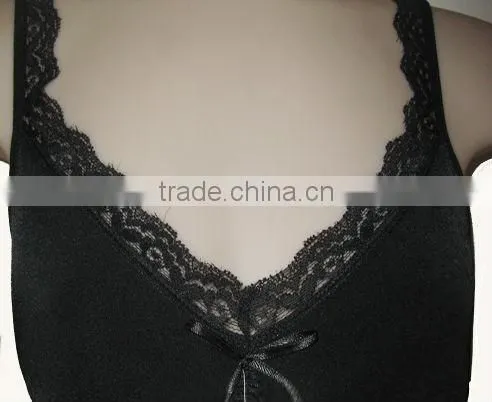 cheap black women vest with lace (HB84)