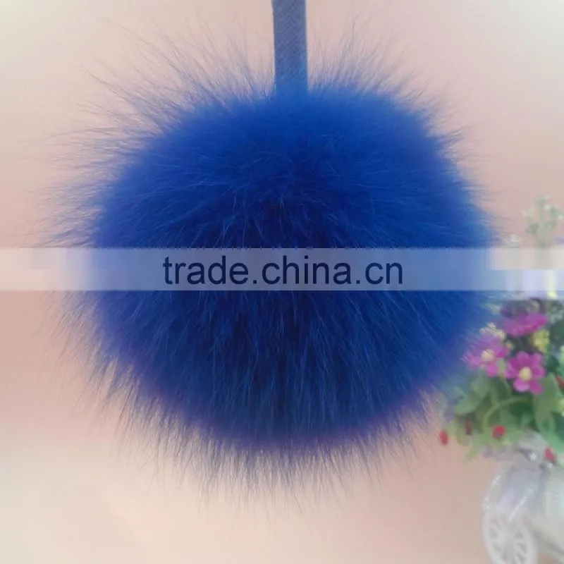 wholesale for handbag Material fox fur pom poms keychain fox fur plush fur balls bag charms