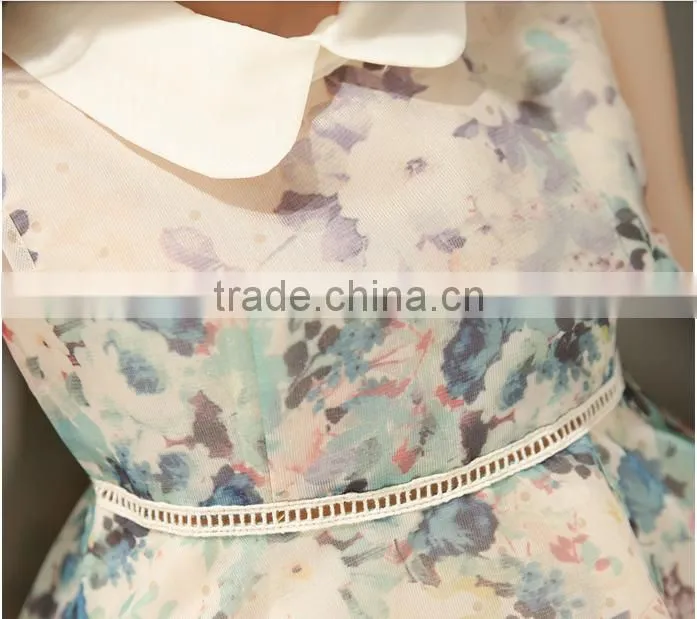 2015 Women Summer Dress Print New Fashion Casual Dresses Sleeveless Short Printed Party Girls Vestidos Femininos Hot Sale