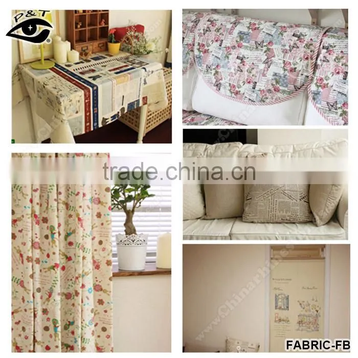 News Paper Printing Canvas Fabric Cotton/Linen Fabric Zakka Household Textile Cloth
