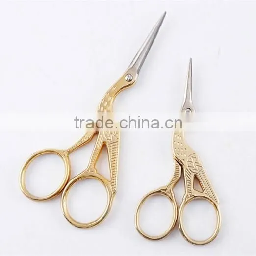 Vintage Fancy Design Thread Embroidery Scissors Bronze Bird Scissors
