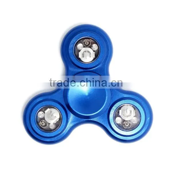 Aluminum led light hand spinner toy