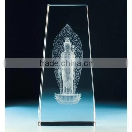 Good K9 crystal 3D laser engraving with religion crystal block