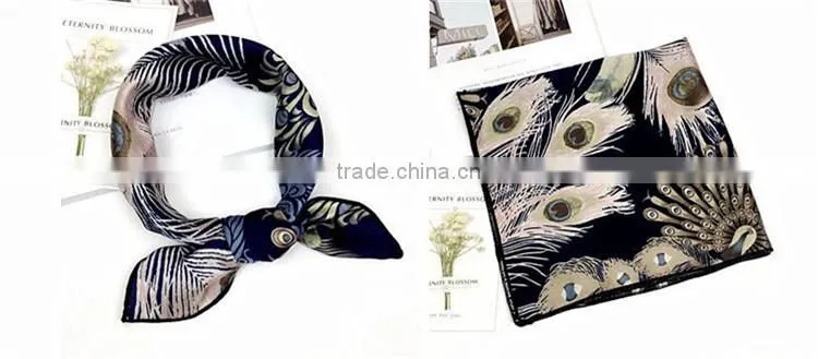 Customized Fashion High Quality Ladies Silk Scarf 50*50