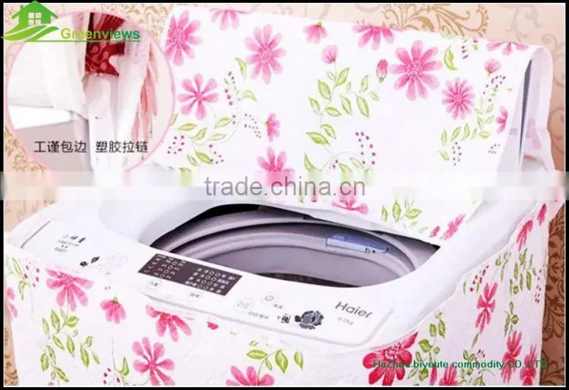 Washing machine fabric cover Water proof washing protective cover thick plastic with flannel in middle cover