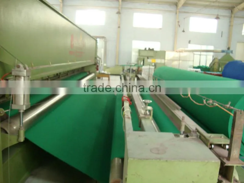 100%polyester ribbed carpet with anti slip backing,rubber backing