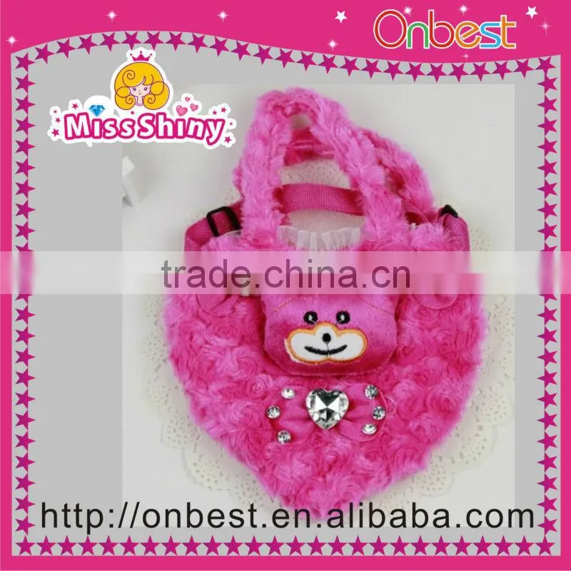 Cylinder Plush Handbag Purse Bag