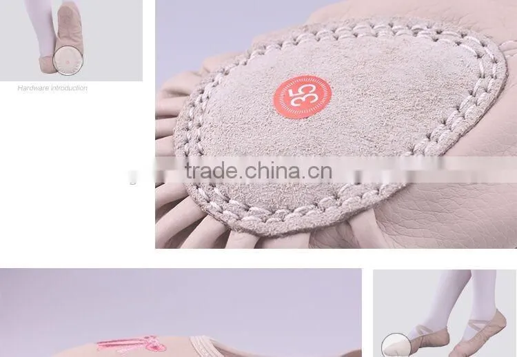 2016 New Girls PU Soft Sole Shoes Children Kids Practice Ballet Dance Shoes