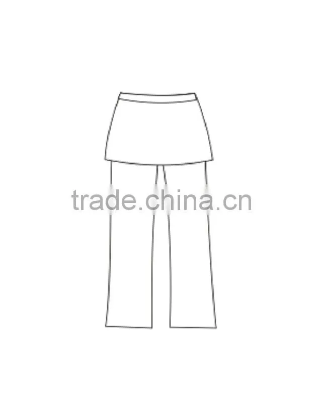Child skirt jazz pants. Long jazz pants with skirt