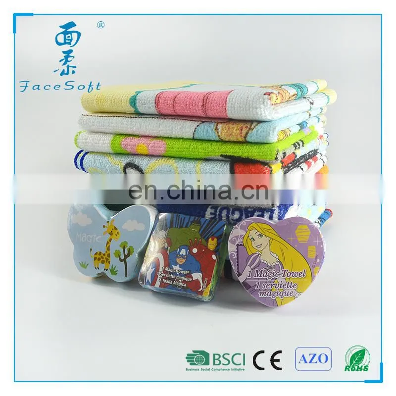 round shape magic compressed towel for supermarket & promotion gift