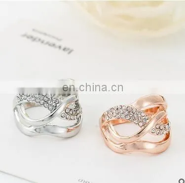 White gold plated Rings women wedding engagement rings fashion CZ Diamond vintage jewelry