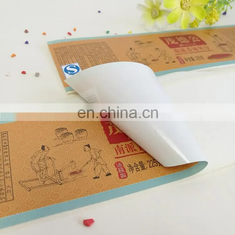 cheap factory price customized Printed Resealable Waterproof Food Vinyl Custom Sticker for sauce bottle