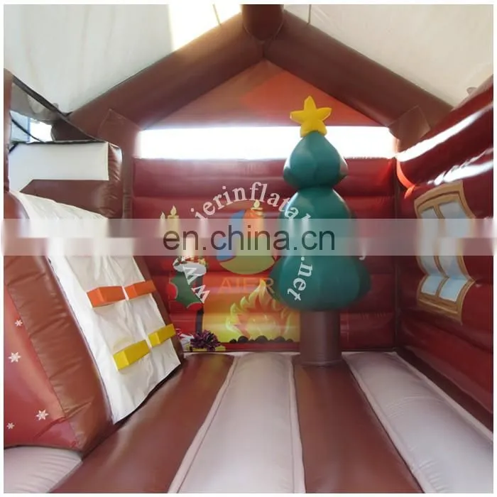 New design for Christmas decoration inflatable boucer slide