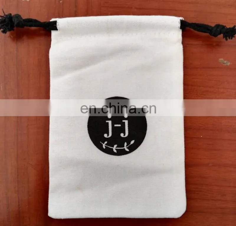 eco-friendly small canvas drawstring bag