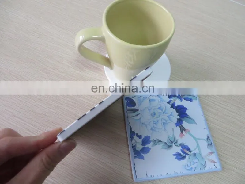 Hot sale cheap custom high-quality white water absorbent ceramic coaster