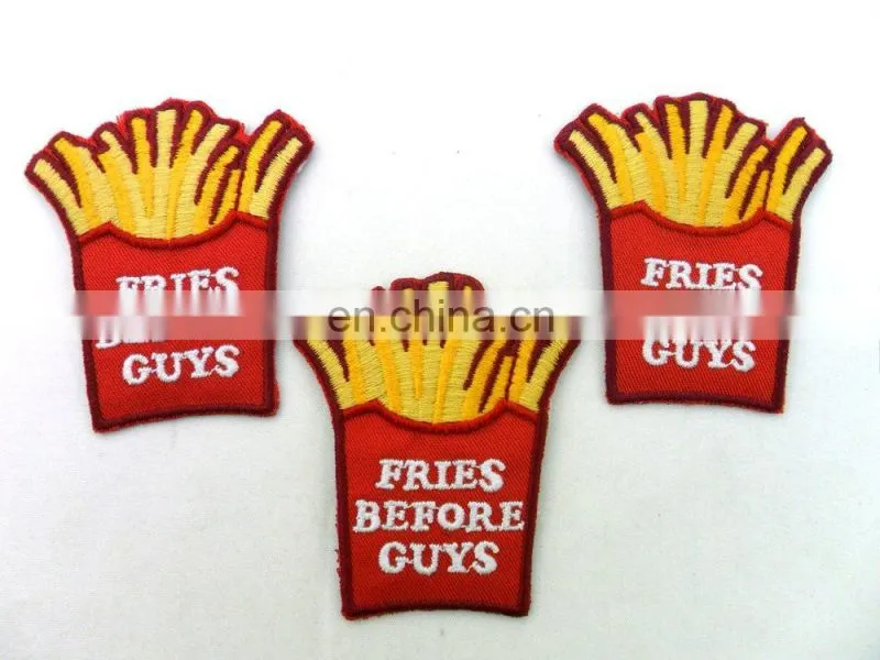 custom colorful flower fashion polyester embroidered patch for clothing