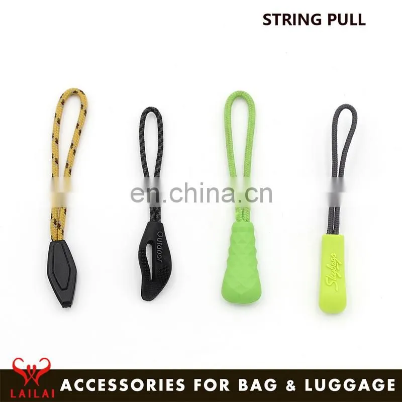 Garment rope pvc bag zipper puller custom zip pull