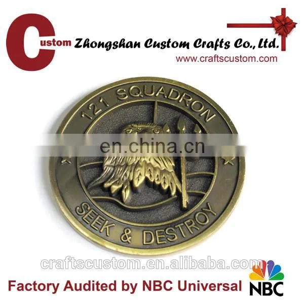 Custom eagle challenge coins for sale