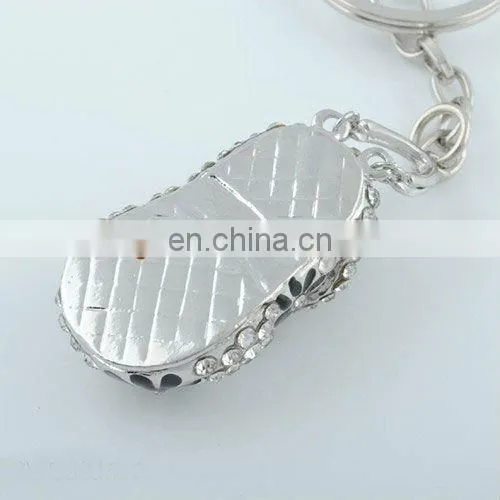 Latest Cute Shoes alloy keychain pendant Double Purpose solar solar mobile phone key chain