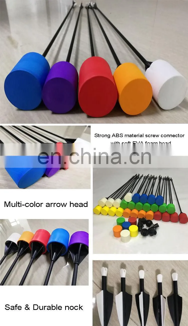 In Stock Safety Adults Kids Toy Inflatable Archery Game Foam Bow and Arrow Tag Tip Arrow Foam Tips Arrows Head For Sale