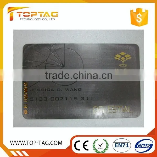 Promotional Black Stainless Steel Metal Business Card For VIP