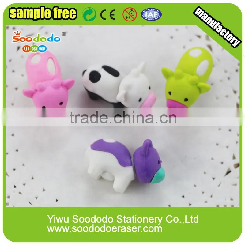 Funny Gomu Eraser Cow Shaped Eraser