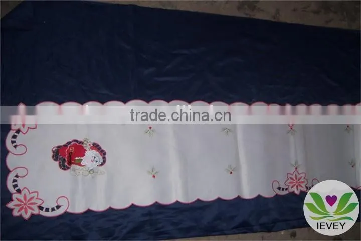 New arrival high quality table cloth embroidered table cloth wedding tablecloth christmas design fabric tablecloth