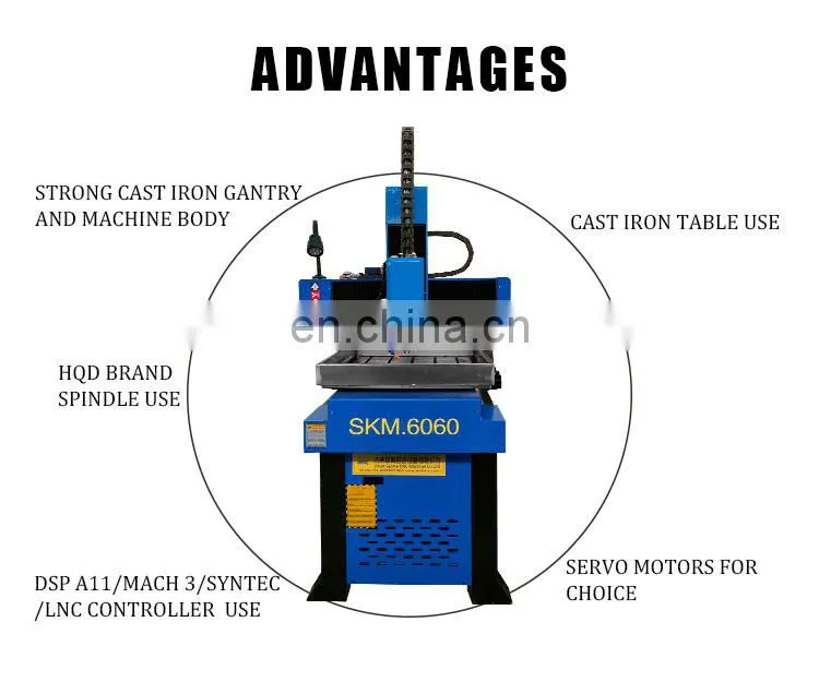 SENKE 600*600mm CNC Cutter Gold Copper Aluminum Iron Molding Machinery with Rotary Device