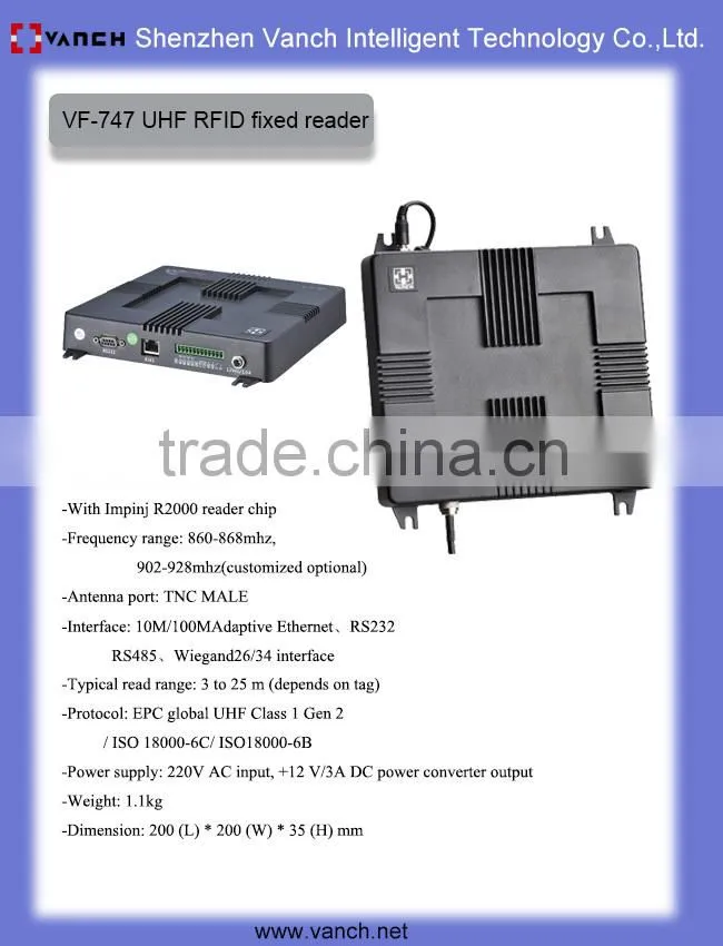 R232, 485 communication interface long range fixed reader