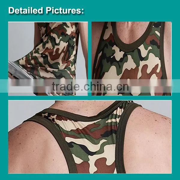 Oem Cheap Camo Tank Tops For Male Singlet Made in China Supplier Wholesaler
