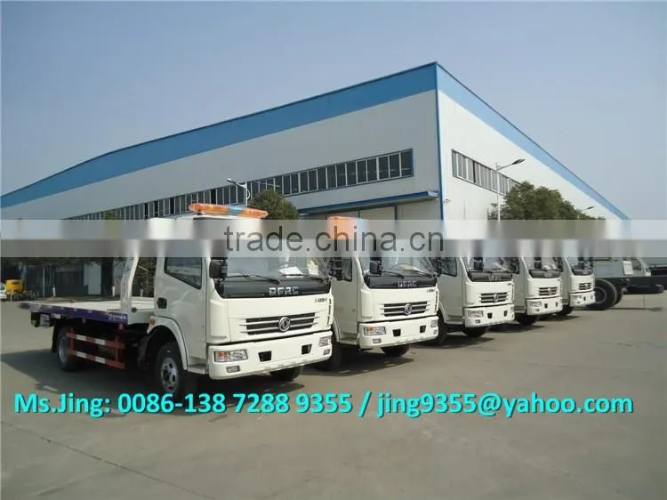 DFAC Euro III towing truck, 5600*2350mm flatbed tow truck,cheap tow trucks for sale
