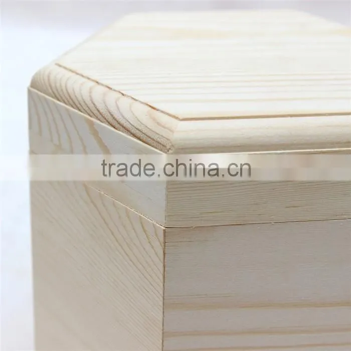 Empty wood gift box , tea storage wood box