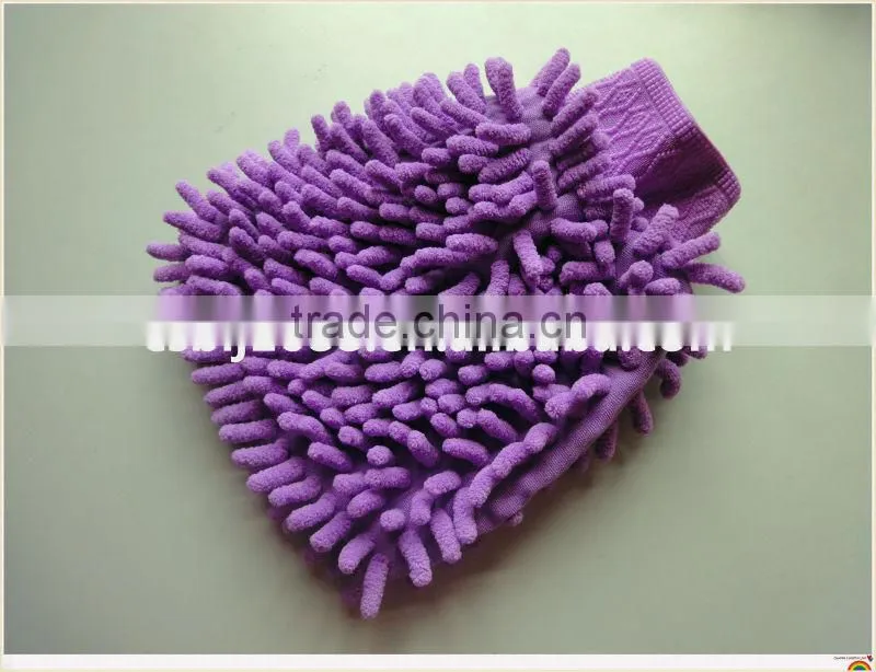2014 New Design Microfiber Chenille Glove Car Cleaning Glove
