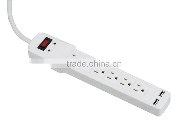 Guangzhou Factory ul approvals 5 outlet power strip/ individual switch