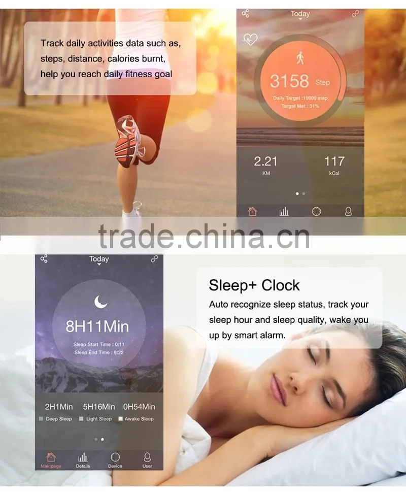 silicone wristbands cicret smart bracelet optional heart rate monitor fitness watch