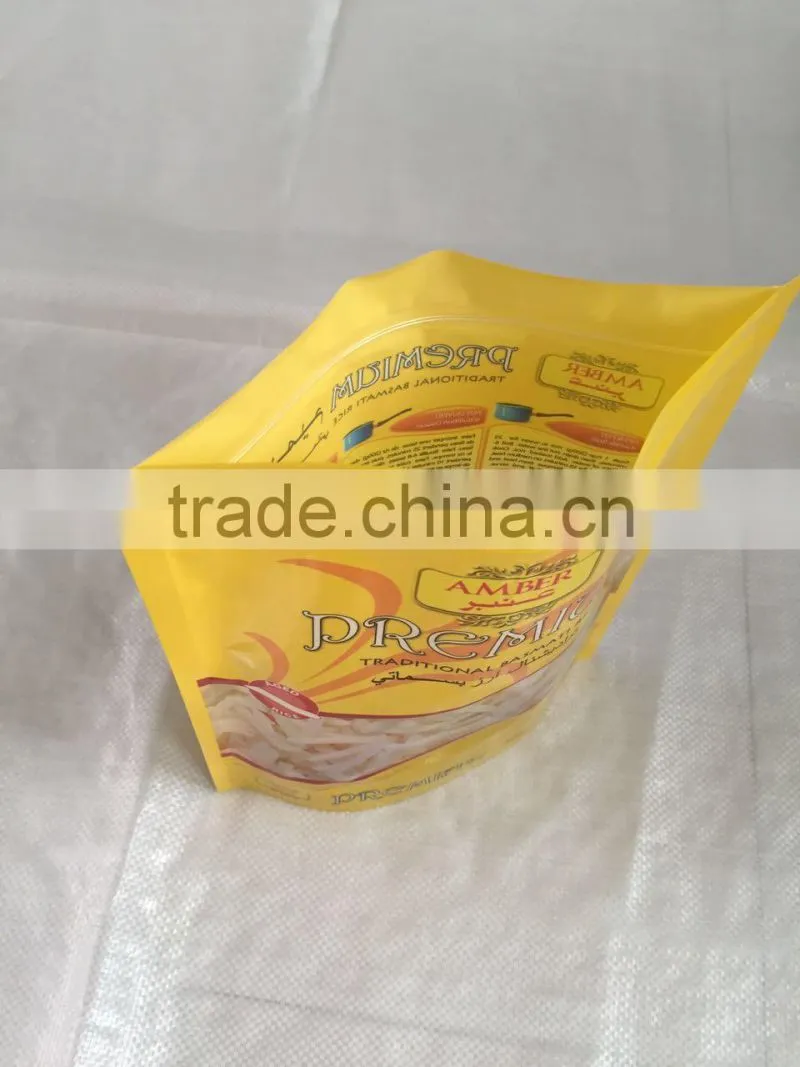 PE bag used for rice packing with zipper top