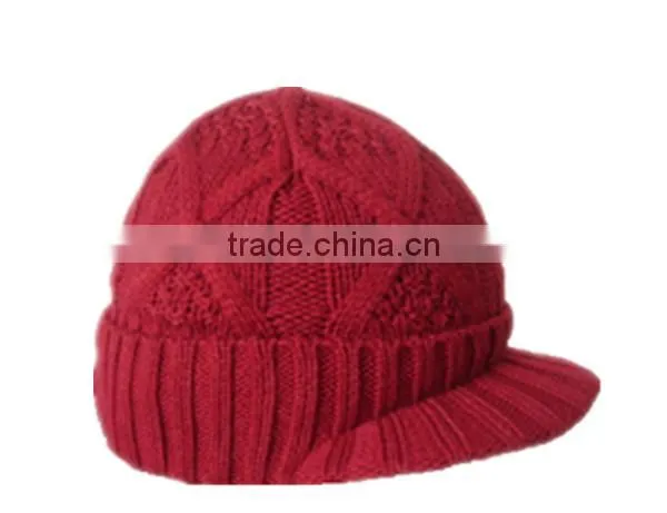 Wholesale custom knit crochet beret cap
