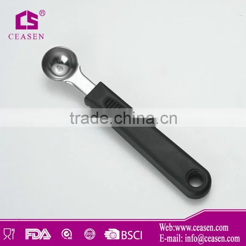 Stainless steel ice cream spoon with PP handle