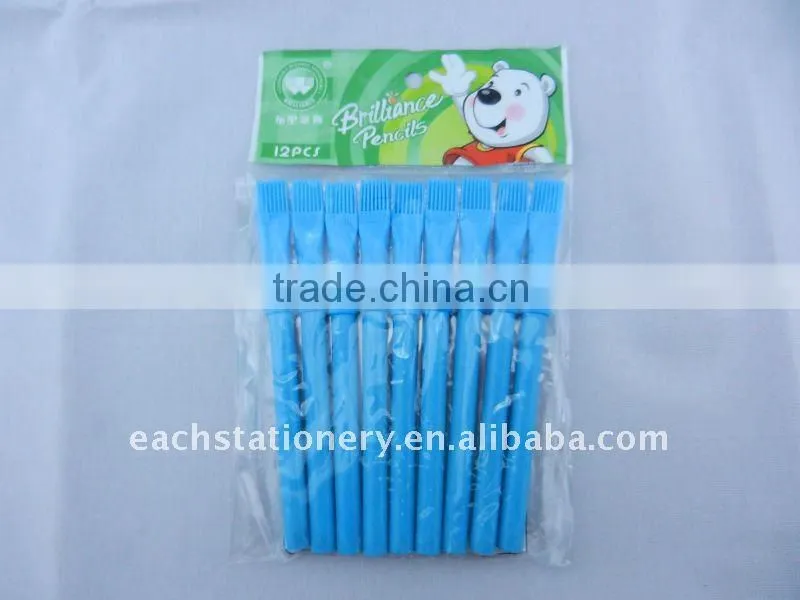 7 Inches Standard Wooden Drawing Glass Marking ,Leather,Metal,Vinyl,Celluloid,Cellophane Color Pencil With Brush
