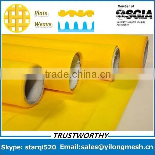 White 100% Polyester Monofilament T Shirt Silk Screen Printing Mesh