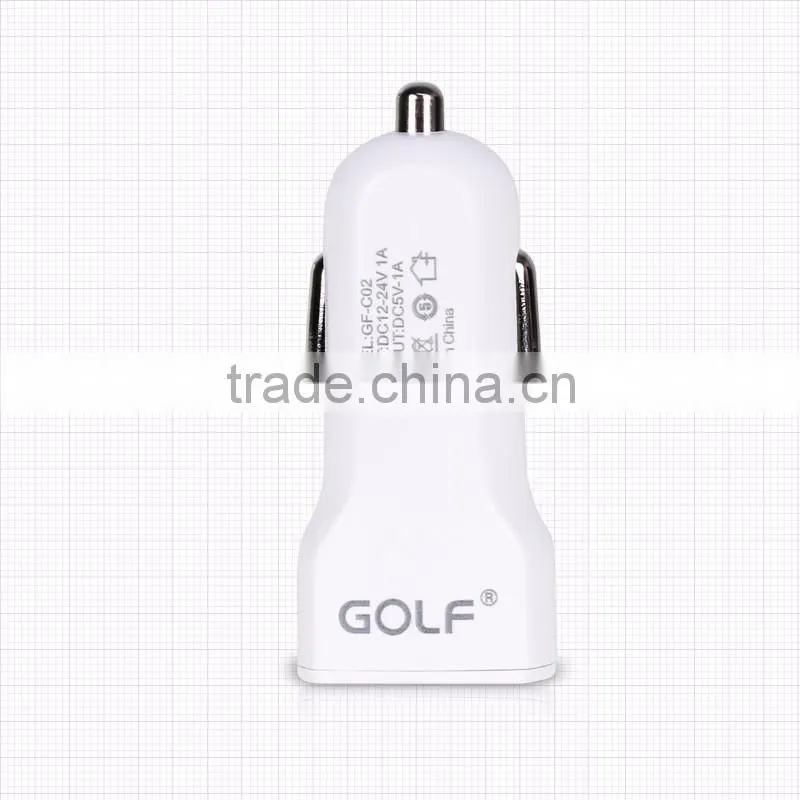 GOLF GF-C02 5V/1A Fast Charging Auto USB Car Charger For iPhone 5/5s 6/6s USB Car Charger For Mobile Phone GPS MP3/4 TB-0376